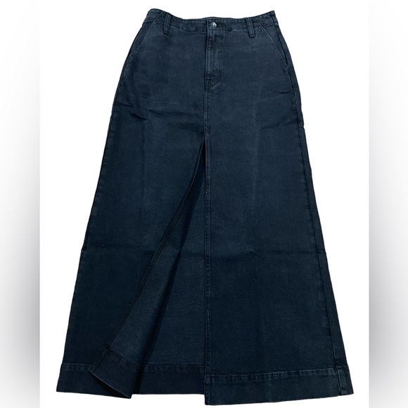 NWT J. Crew Denim Maxi Skirt In Washed Black Size 27 - Picture 9 of 16